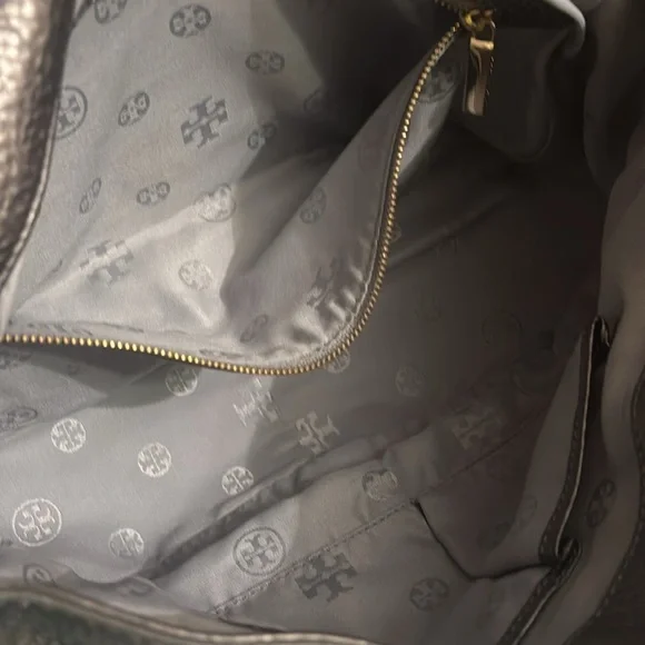 Tory Burch Bronze Shoulder Bag with Scarf Accent - Picture 2 of 3